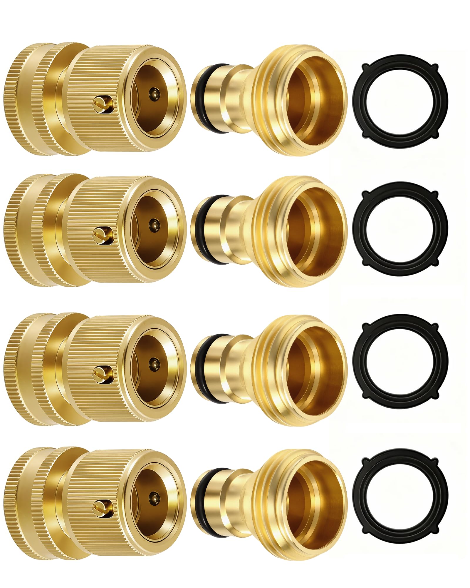 RAINPOINT front packaging showing 4-set brass quick connect kit for fast setup