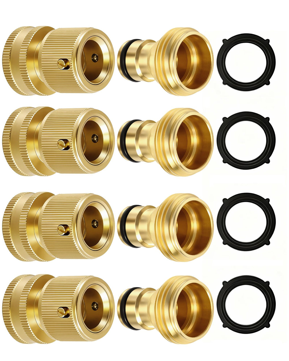 RAINPOINT front packaging showing 4-set brass quick connect kit for fast setup