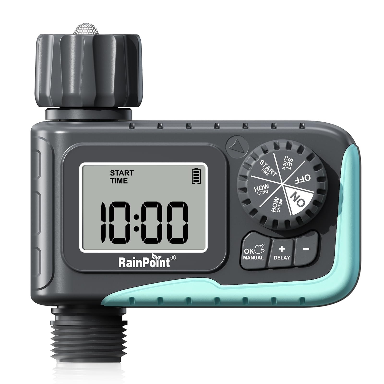RAINPOINT front panel view showing controls and compact design for easy setup