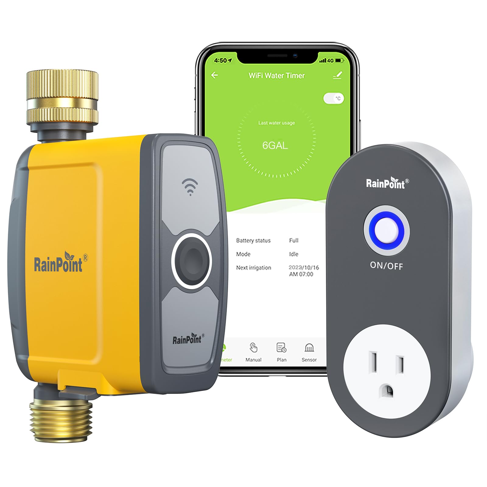 RAINPOINT front panel showing controls and display, clear setup benefit