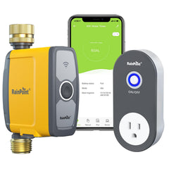 RAINPOINT front panel showing controls and display, clear setup benefit