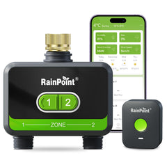 RainPoint front view of controller showing controls and ports for easy setup