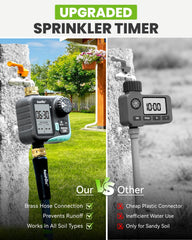 RAINPOINT connected to hose and faucet for quick, secure installation benefit