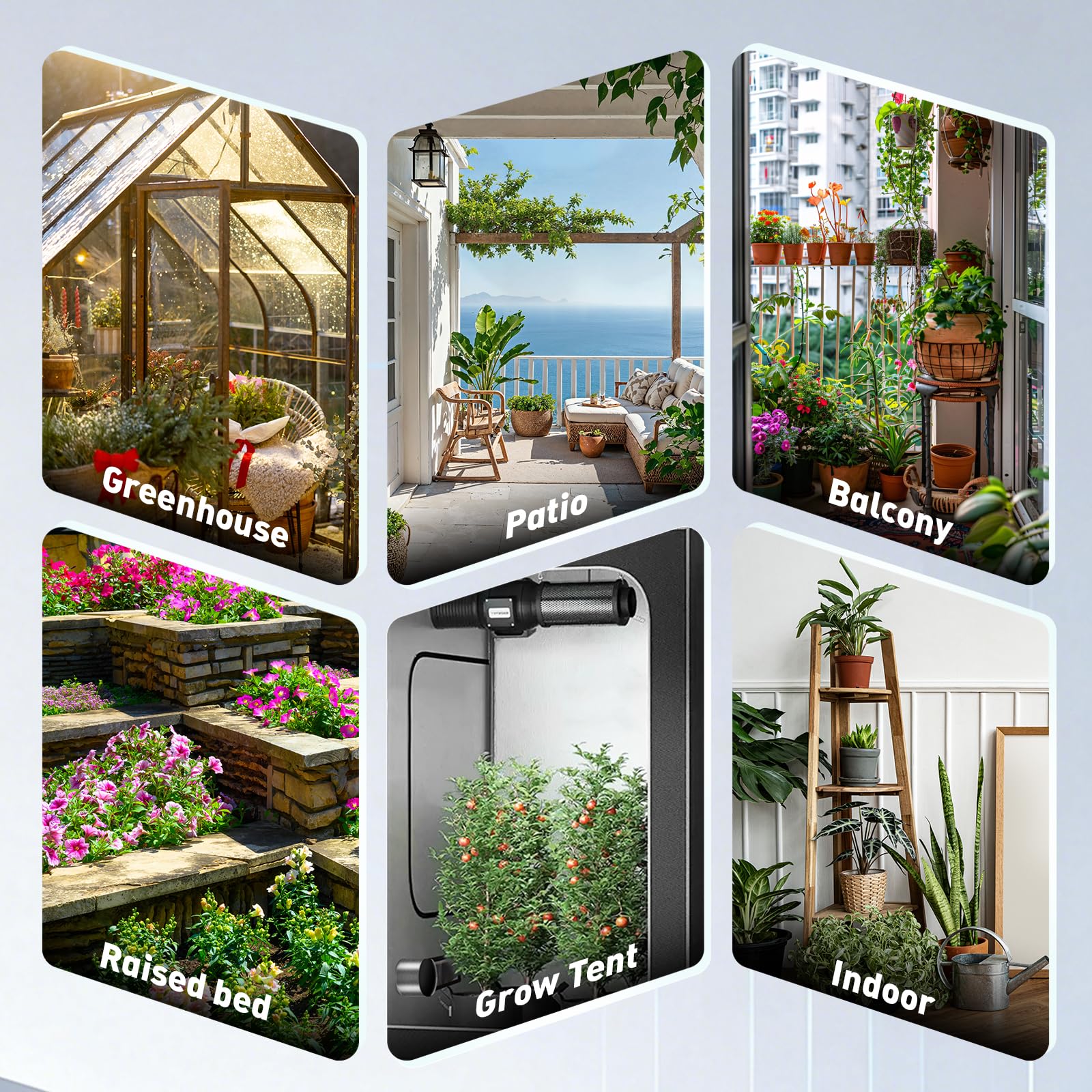 RAINPOINT in a balcony garden lifestyle scene showing automated watering benefit
