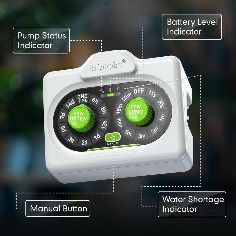 RAINPOINT watering multiple indoor plants for consistent care