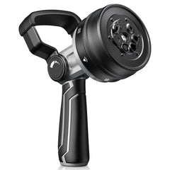 RAINPOINT nozzle front view showing durable metal body and spray face benefit: clear pattern selection