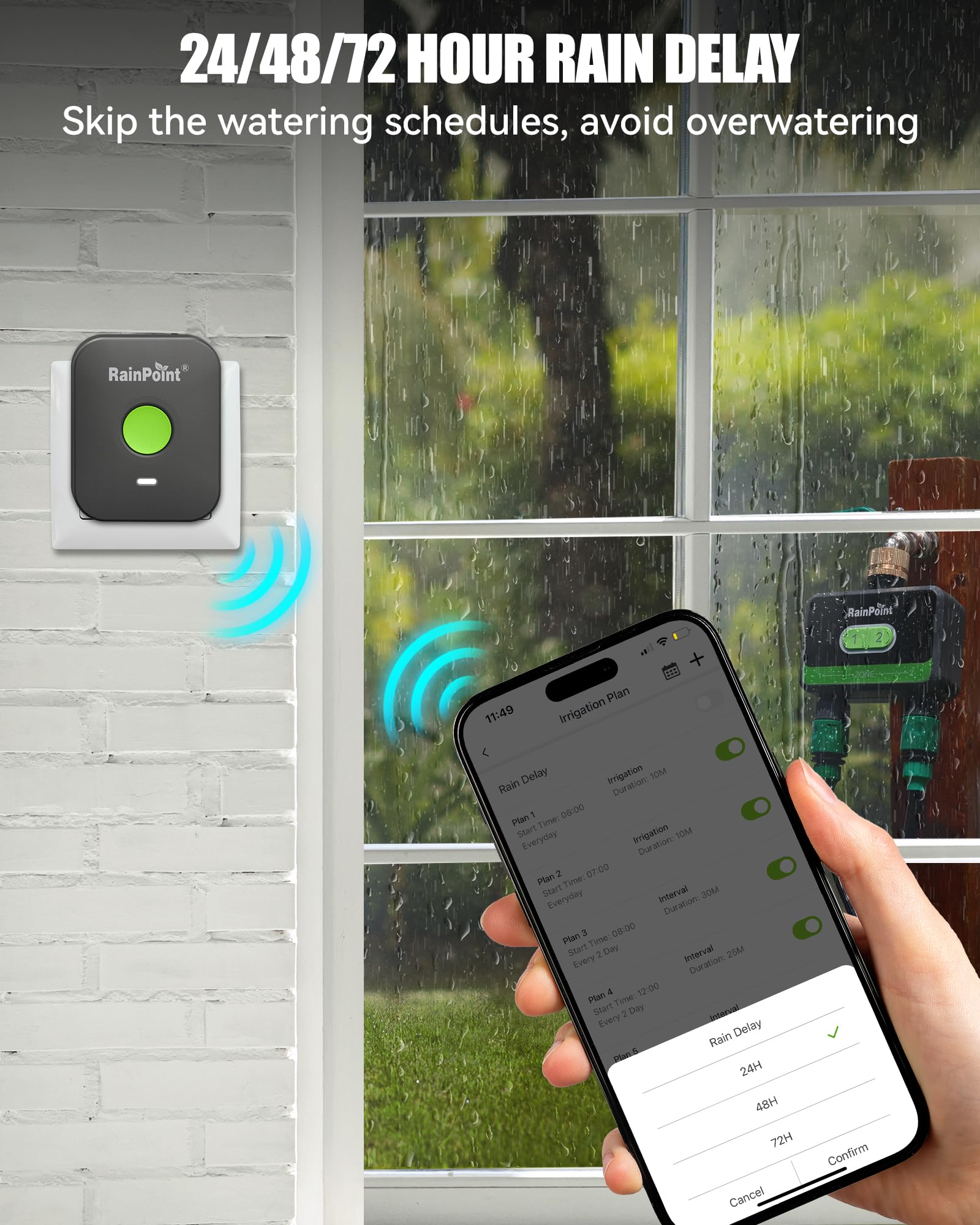 RainPoint product packaging and accessories set for straightforward unboxing
