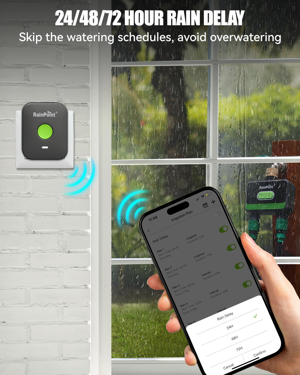 RainPoint product packaging and accessories set for straightforward unboxing