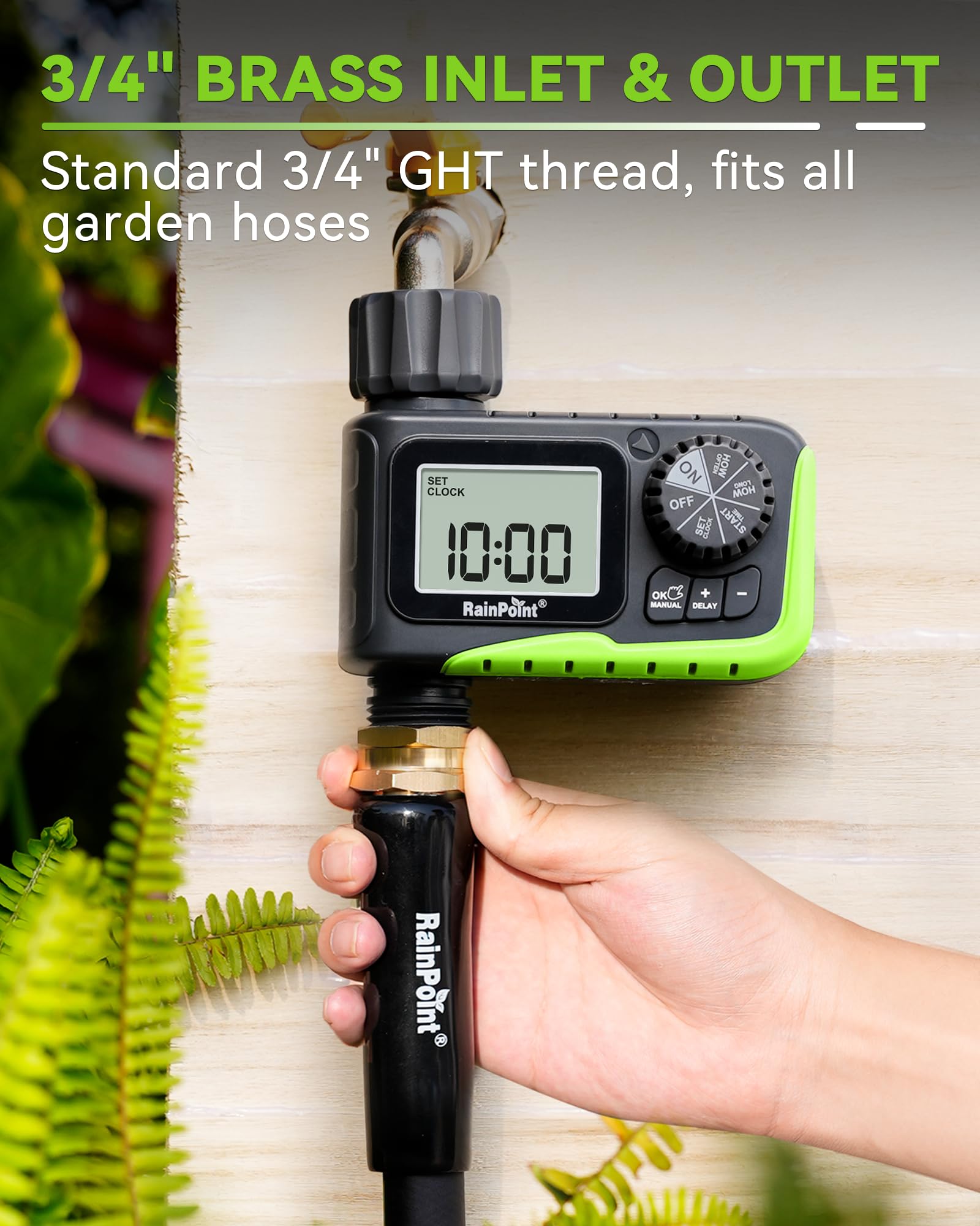 RAINPOINT next to a ruler showing size for scale and placement planning