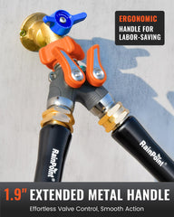 RAINPOINT threaded 3/4 inch GHT connection detail ensuring leak-resistant seal