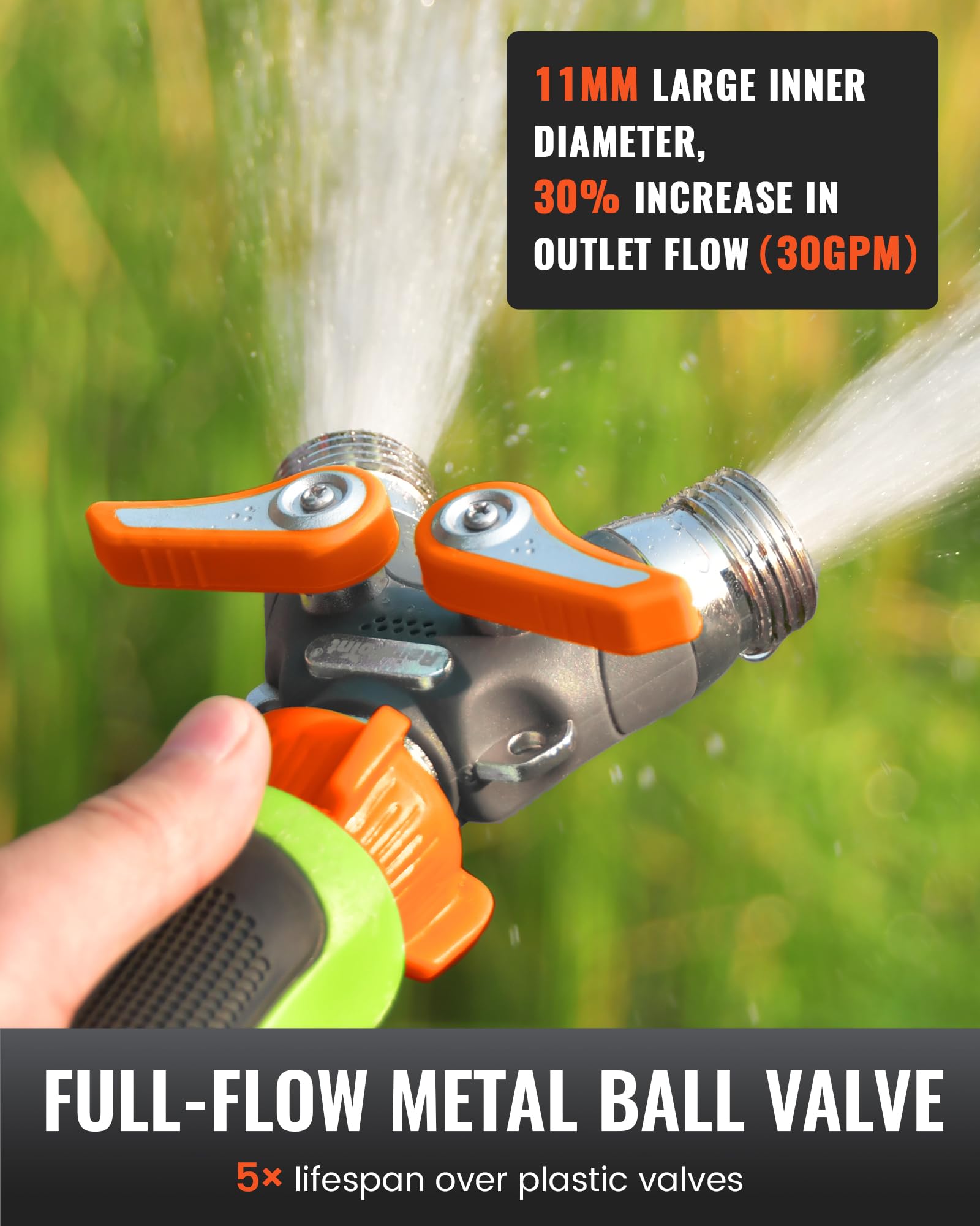 RAINPOINT stainless steel ball valve interior view highlighting durable operation
