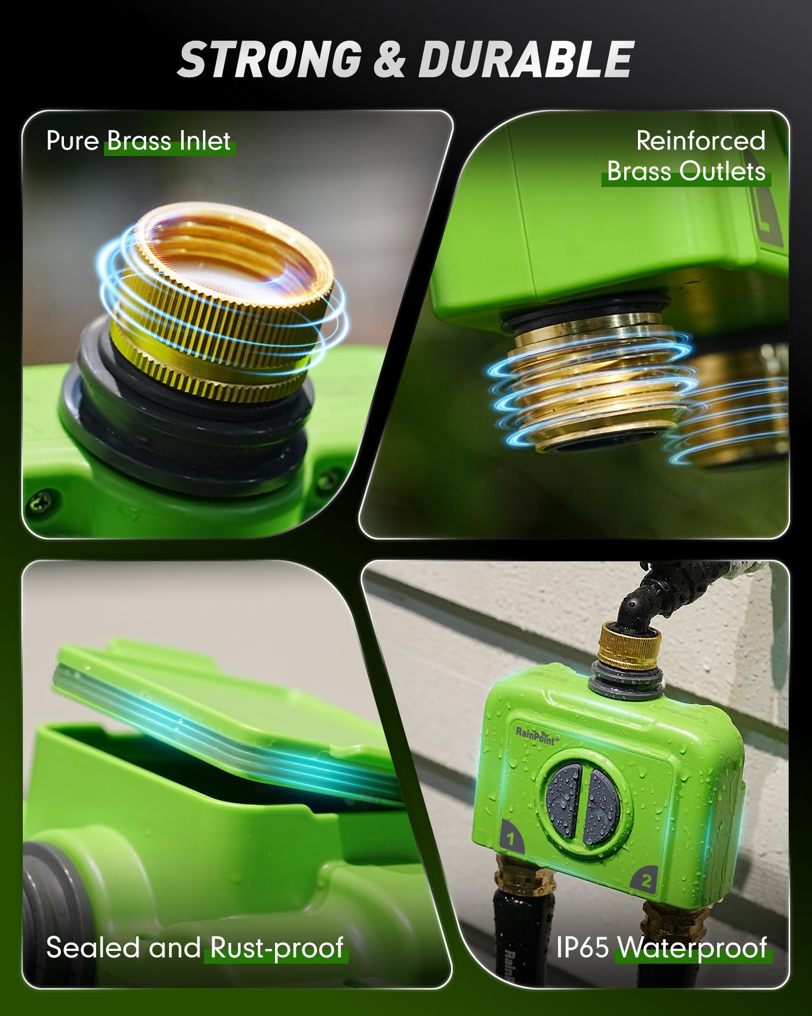 RAINPOINT weather sensor pairing showing smarter, weather-adaptive watering