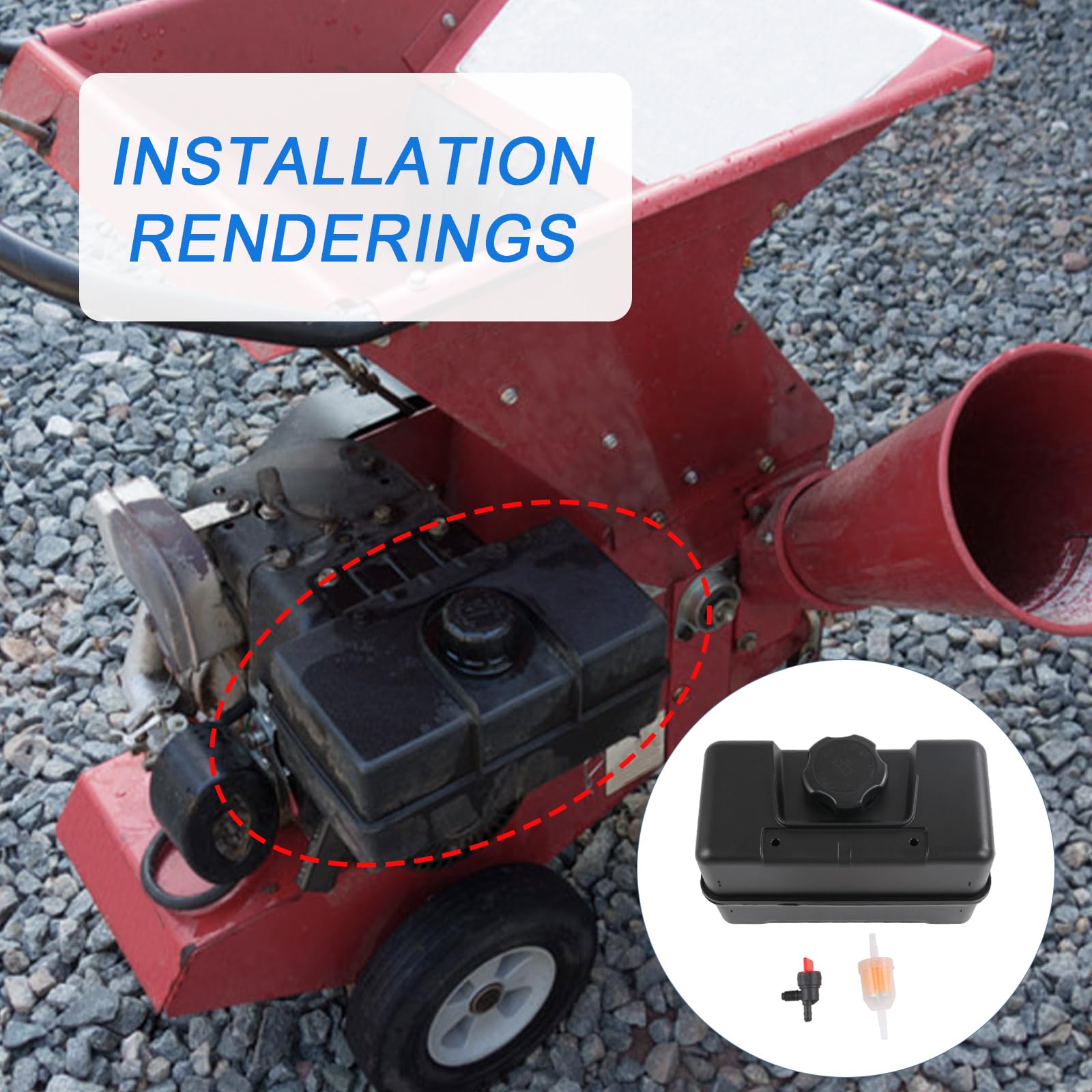 RALBDX fuel tank in a workshop with tools showing ready-for-installation convenience