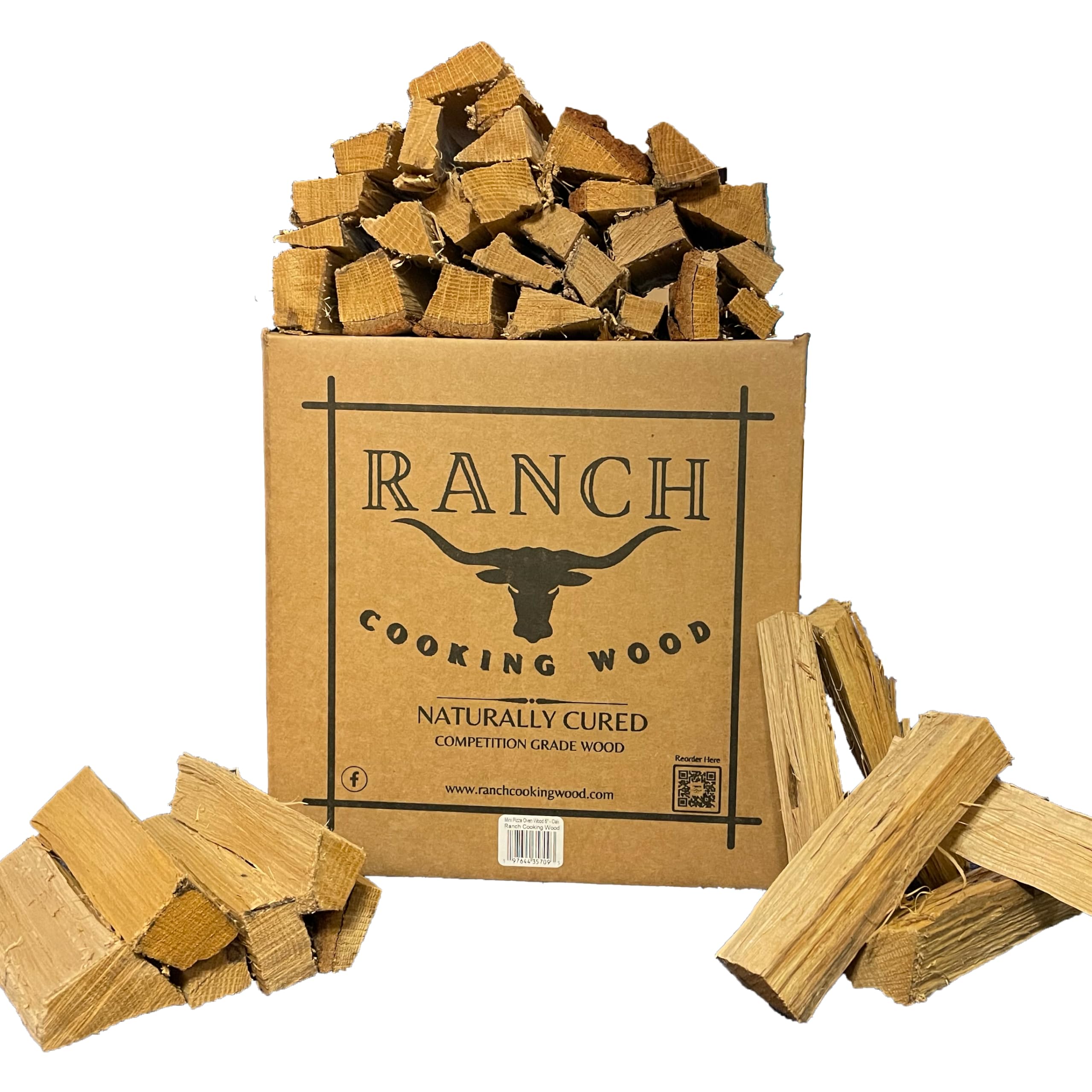 RANCH COOKING WOOD front box showing compact 1000 cubic inch packaging and portability