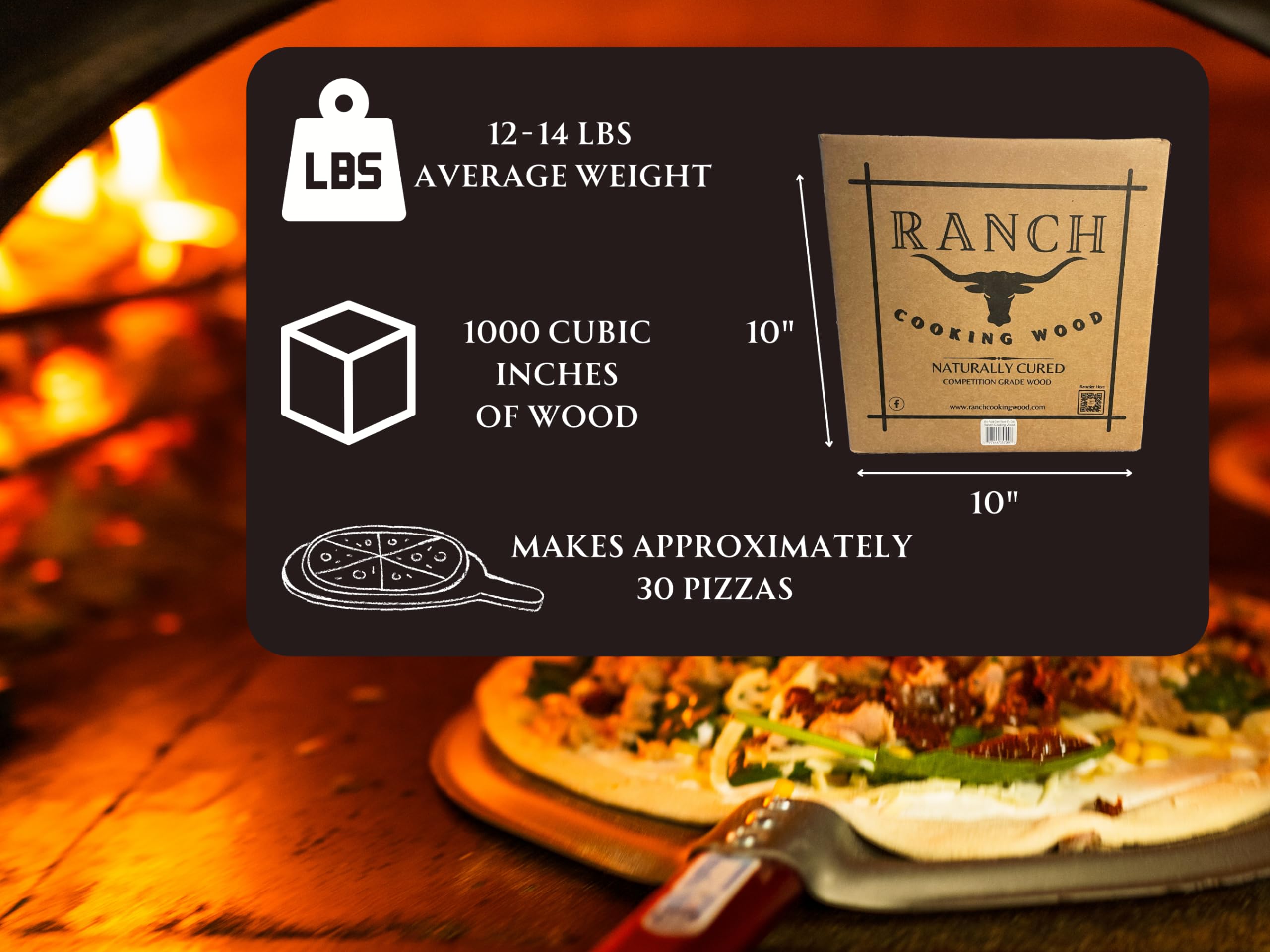 RANCH COOKING WOOD hand-stacked box interior showing orderly packing and ready-to-use fuel
