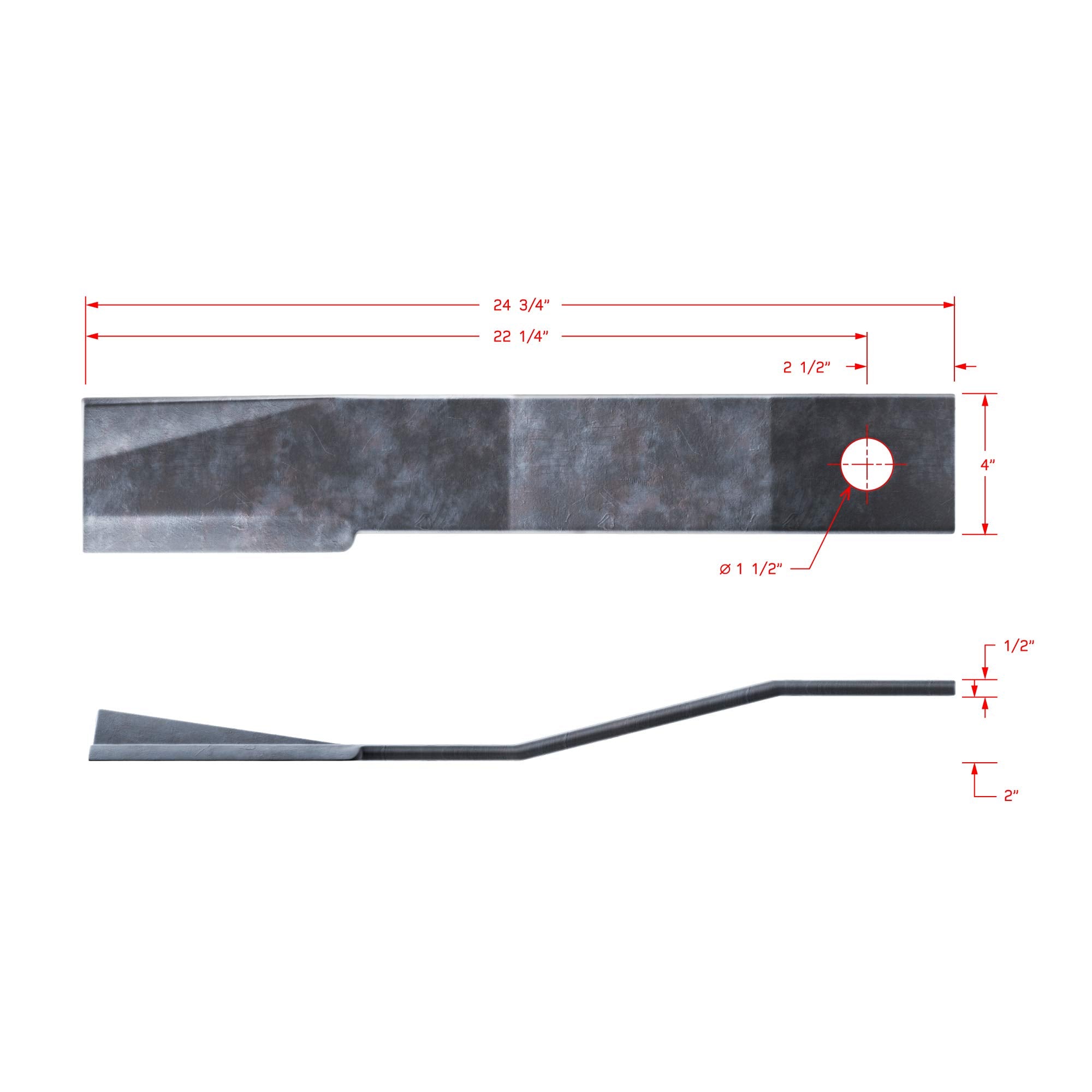 Rancher Supply bolt hole detail showing 1-1/2 inch hole for secure mounting