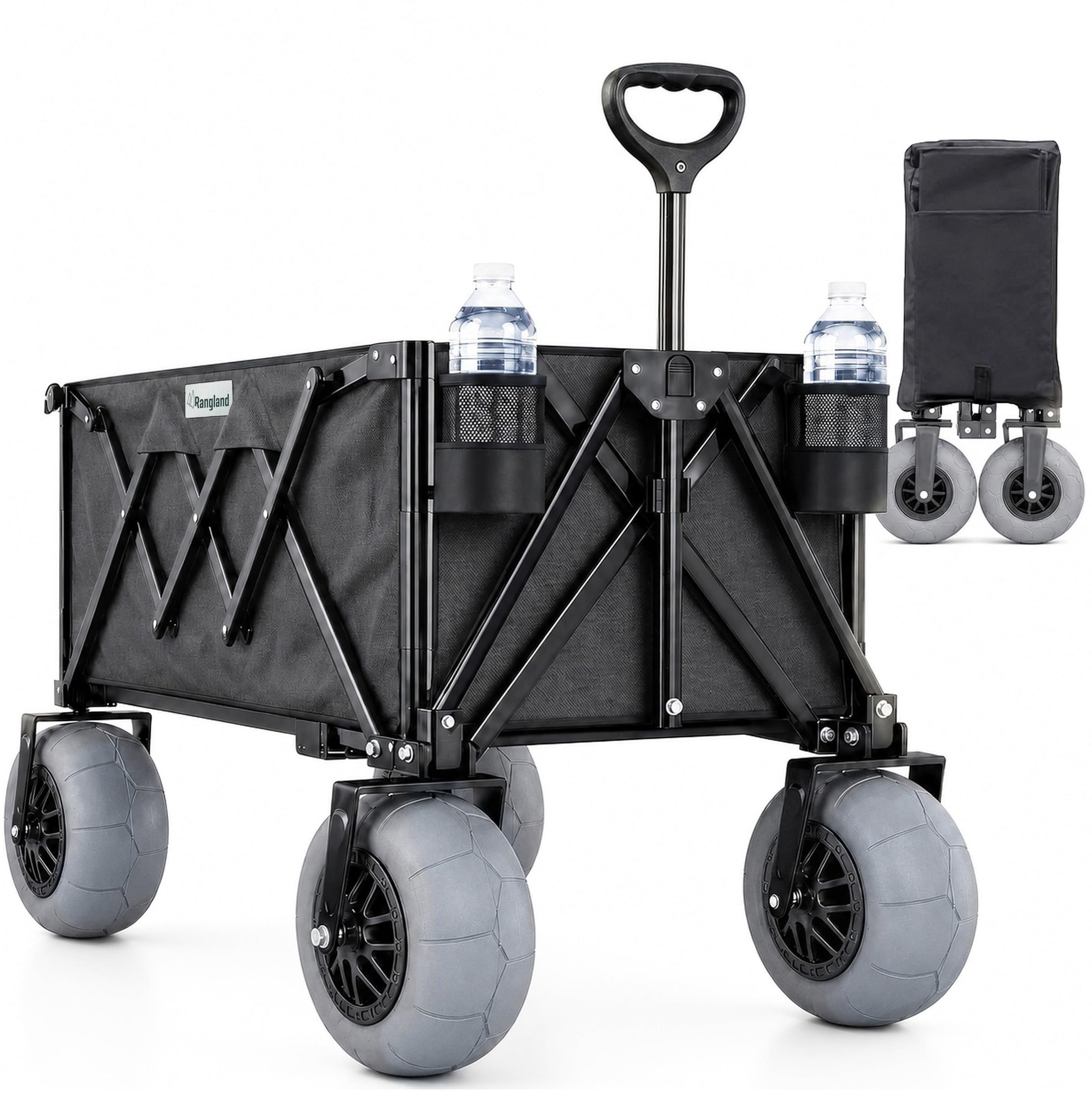 RANGLAND front view showing roomy cargo and sturdy frame for easy hauling