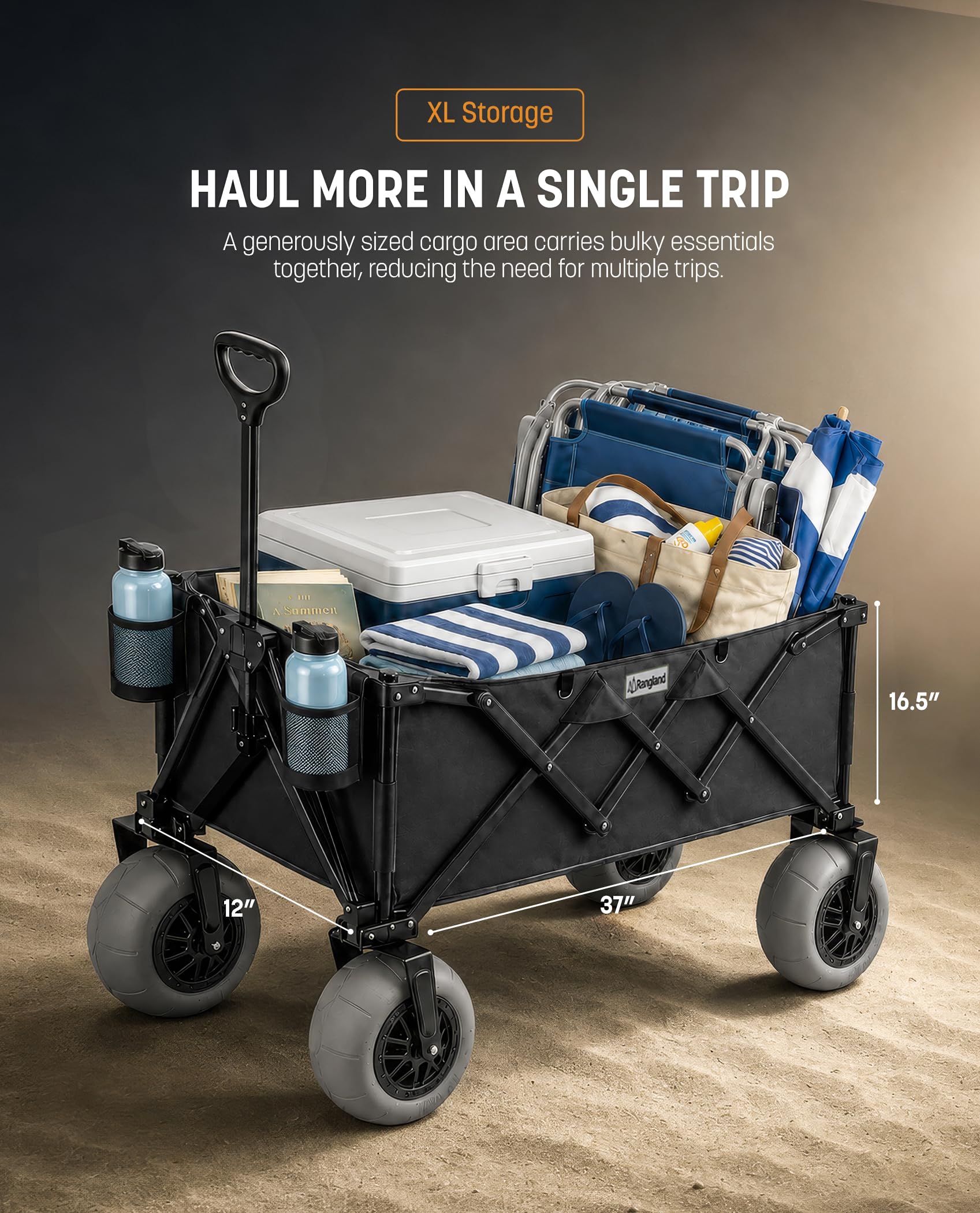 RANGLAND storage sleeve holding small items for organized transport