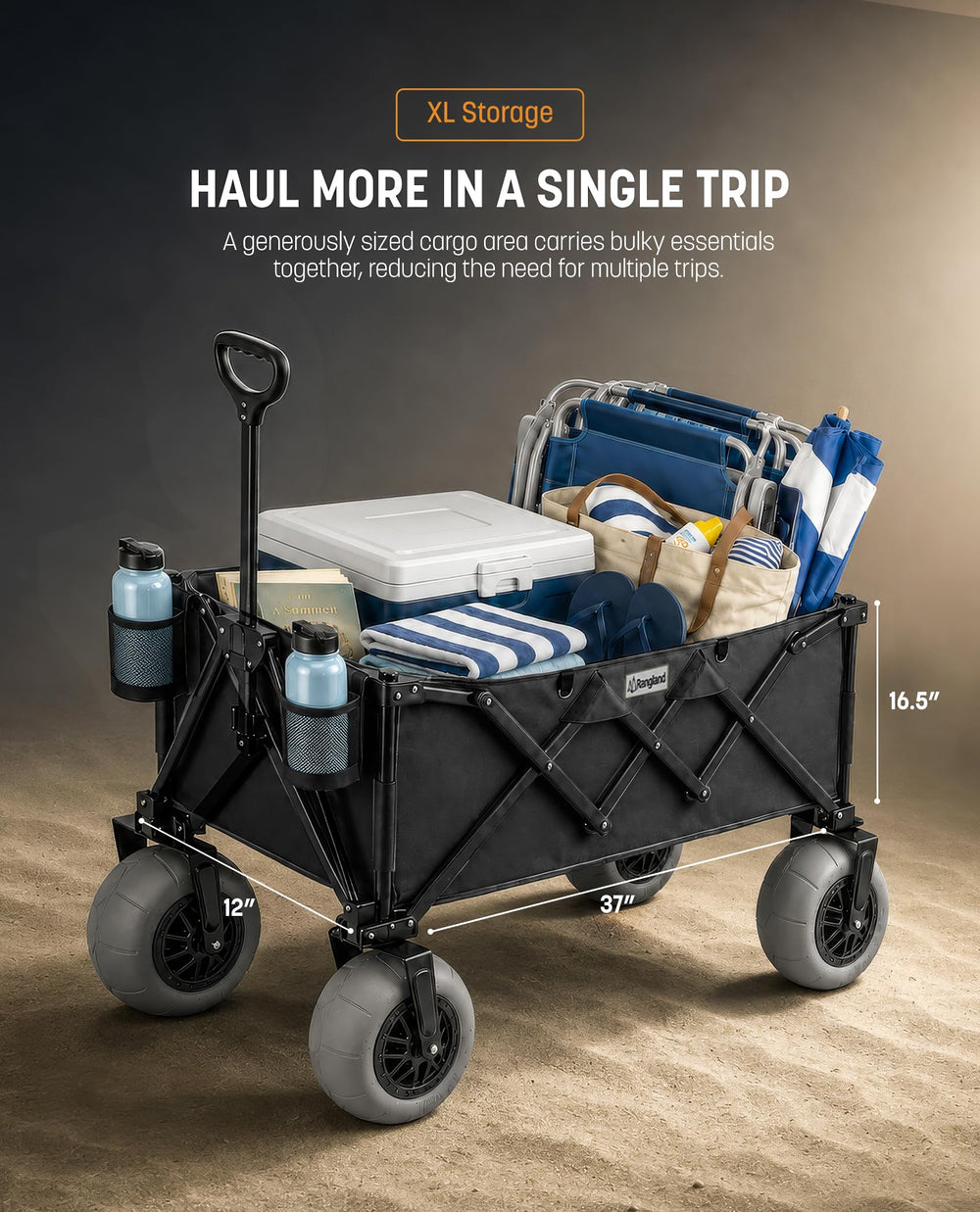 RANGLAND storage sleeve holding small items for organized transport