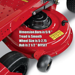 RANSOTO deck wheel installed under mower deck improving deck support