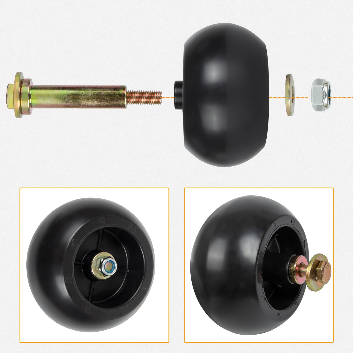 RANSOTO packaging with four wheels laid out for easy installation and inspection