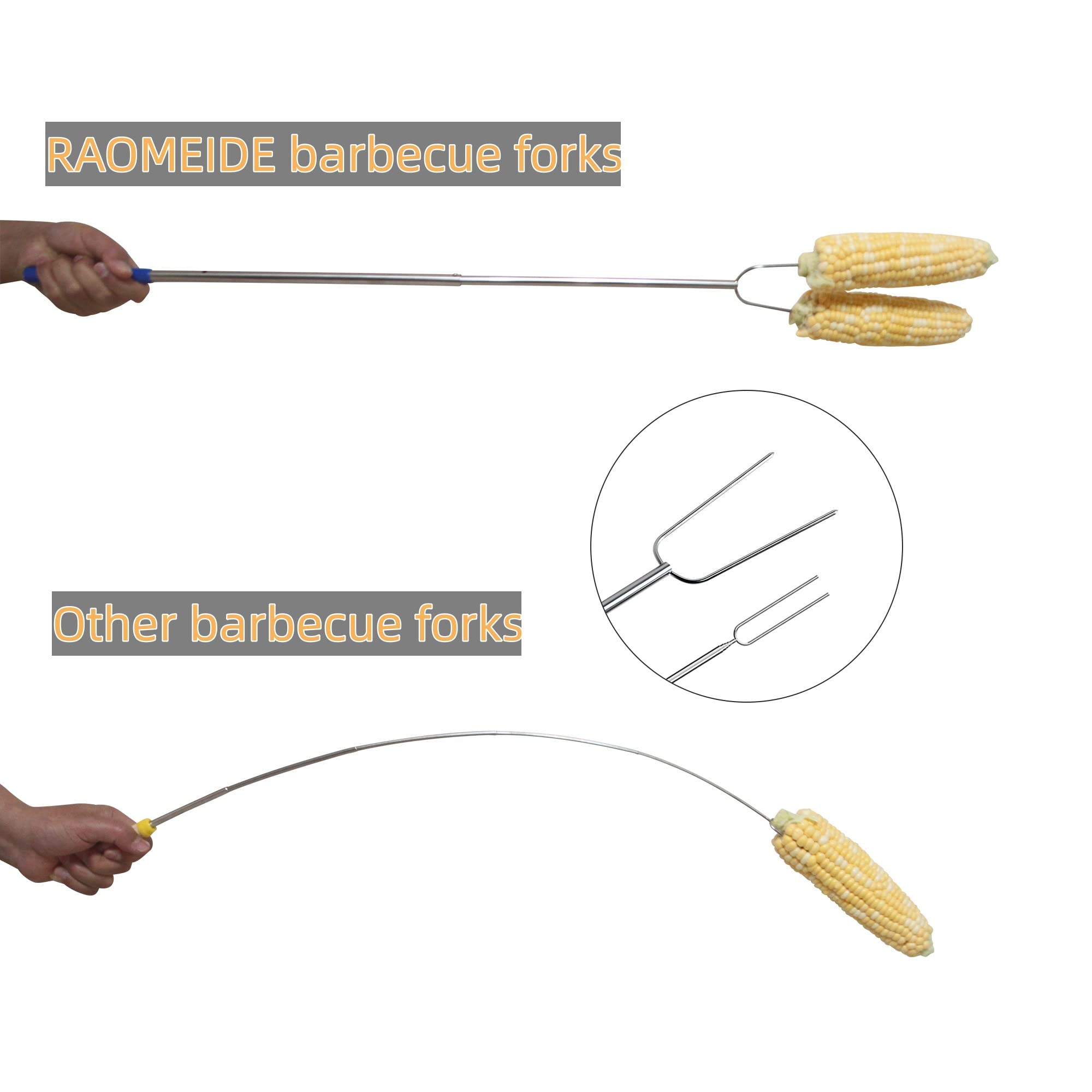 RAOMEIDE disassembled two-piece stick showing convenient storage and easy assembly