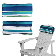 Rasugarlary front view of blue stripe pillows showing clean design and quick-dry benefit