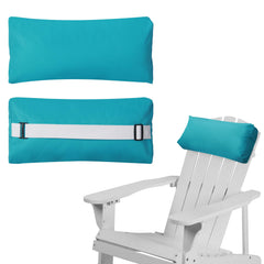 Rasugarlary light blue front view showing compact outdoor head pillow and secure fit