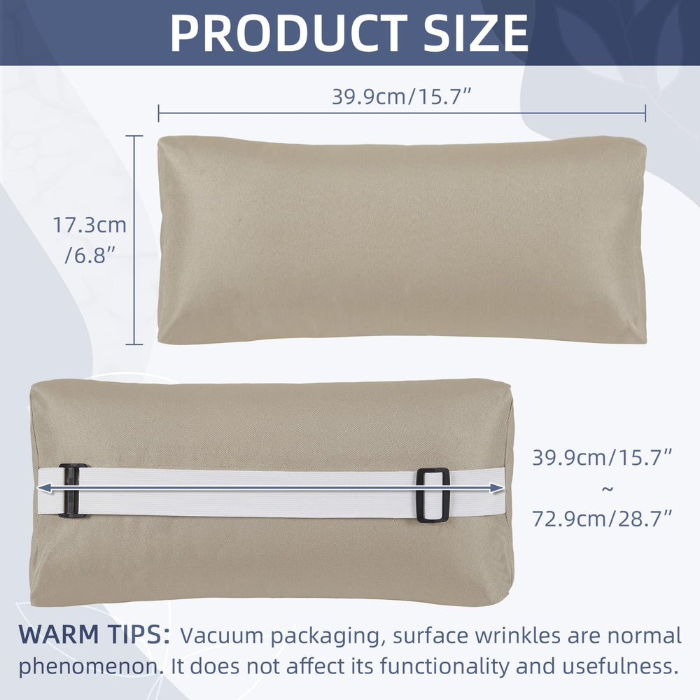Rasugarlary adjustable elastic strap on pillow showing secure fit benefit