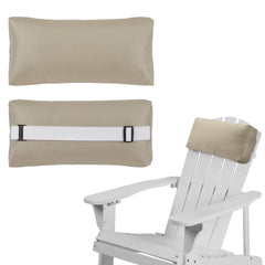 Rasugarlary front view of khaki head pillow showing neat shape and support