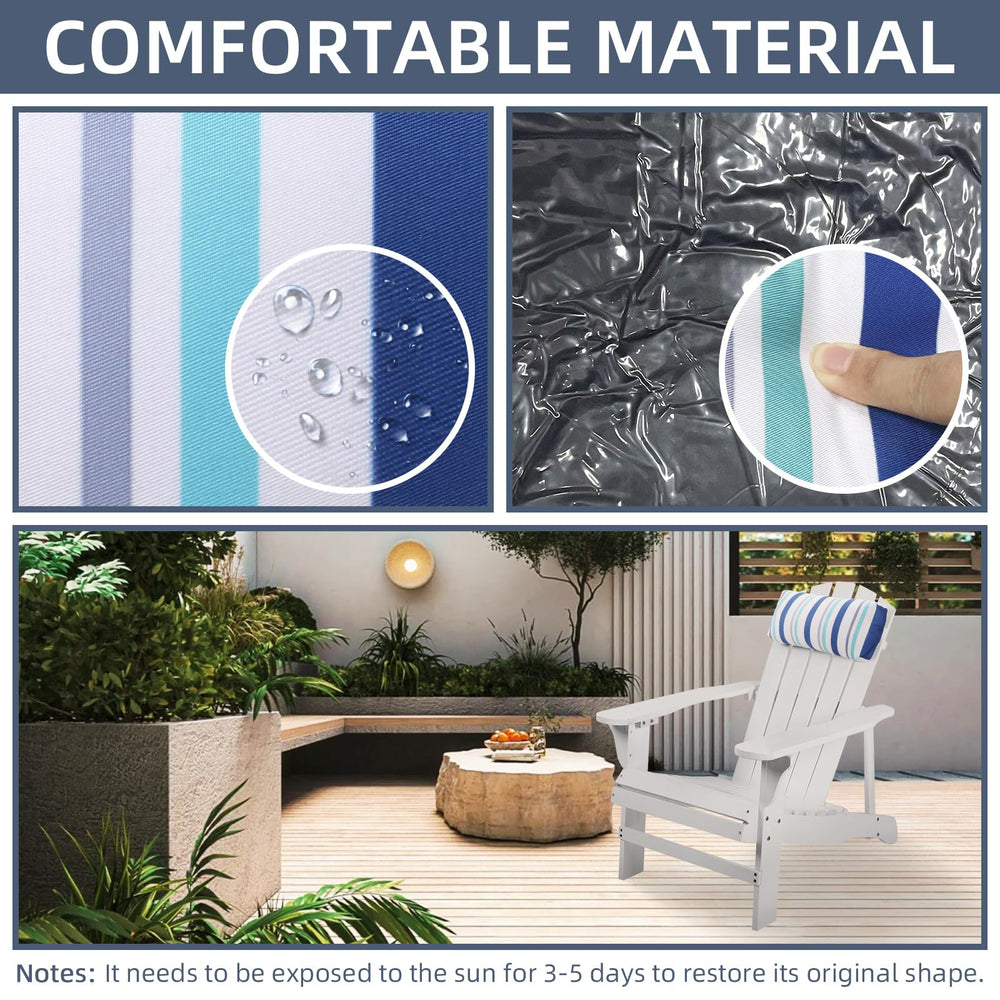 Rasugarlary pillow attached to patio chaise lounge providing neck support outdoors