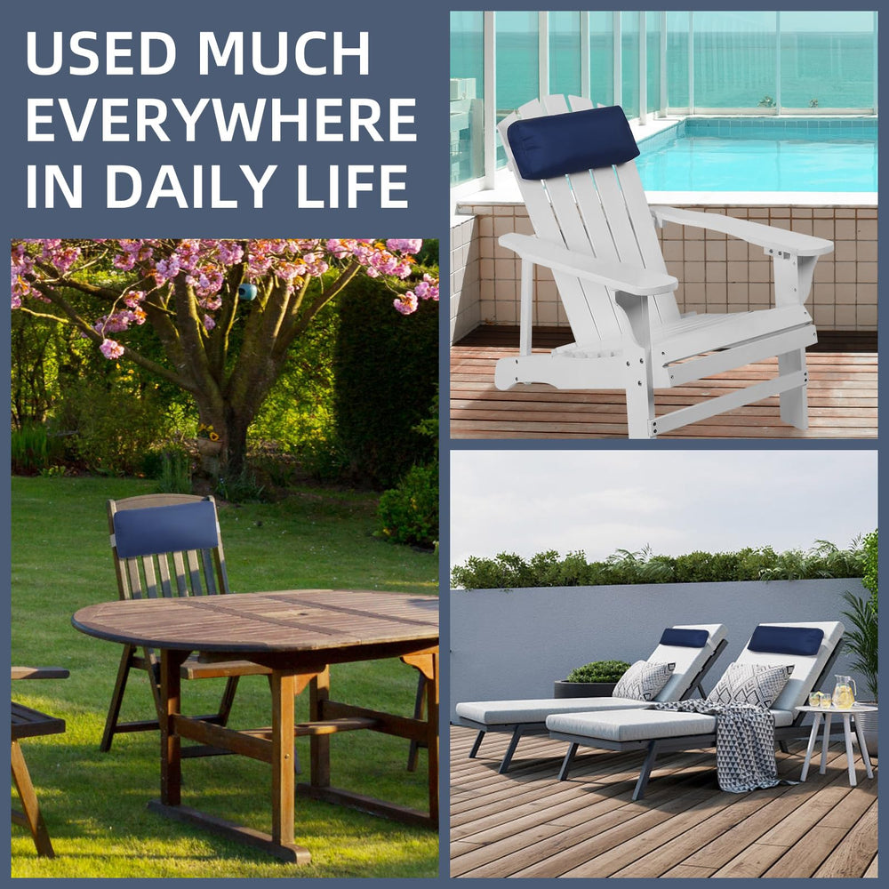 Rasugarlary pillow mounted on a patio chaise lounge, improves outdoor comfort