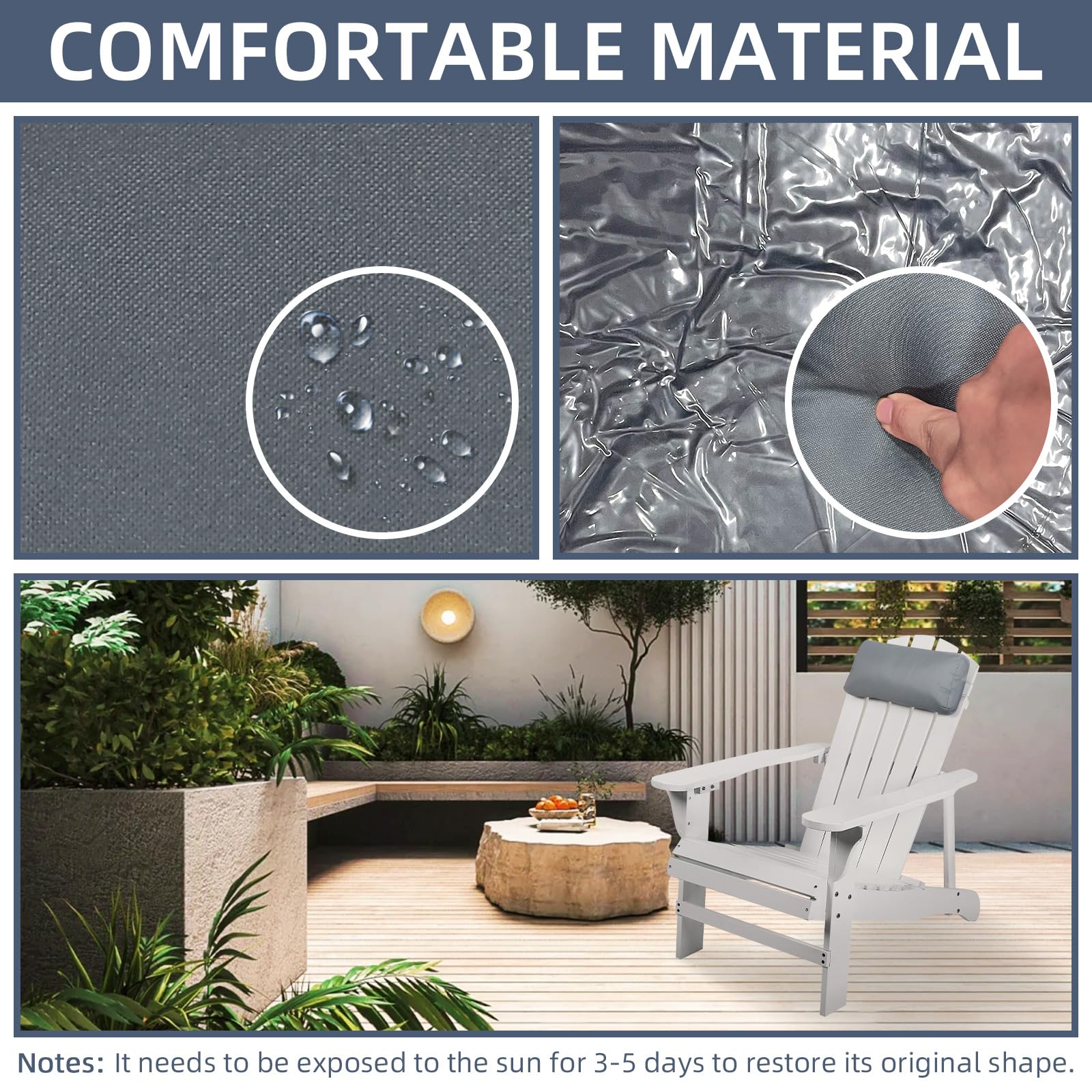rasugarlary pillow on patio chaise lounge adding head support and relaxed outdoor comfort
