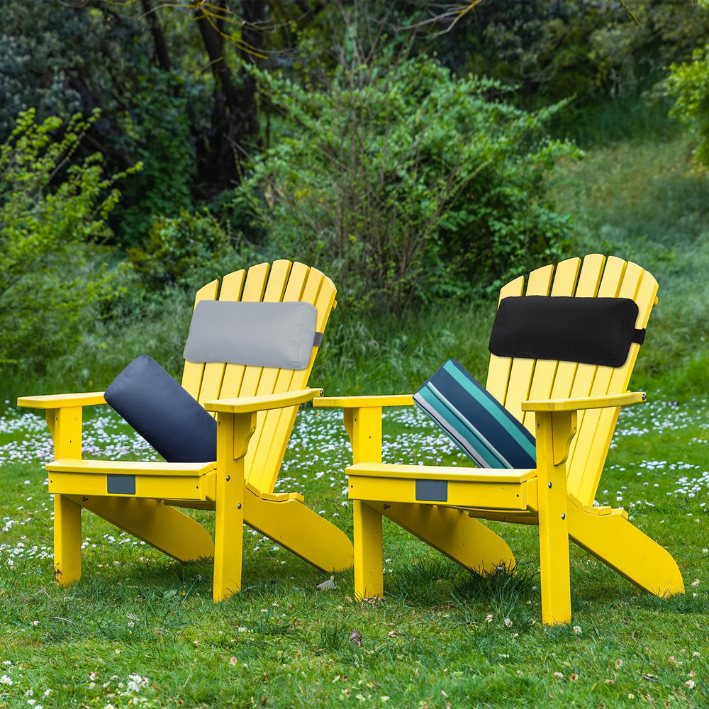 Rasugarlary two pillows staged on patio chair indicating stylish pair and coordinated look
