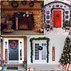 RattanView porch board hanging on a covered porch demonstrating outdoor-ready display and seasonal curb appeal