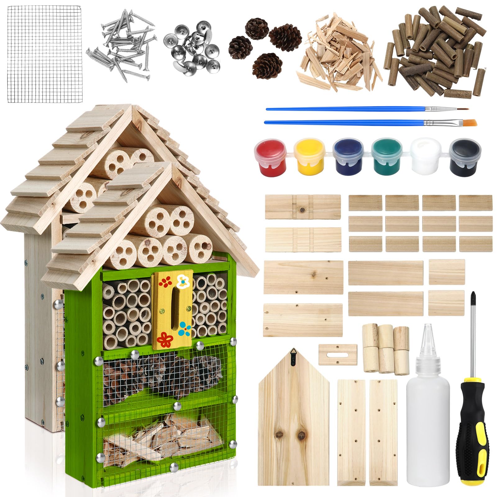 RattanView front packaging showing complete 2-set kit and included tools benefits easy assembly