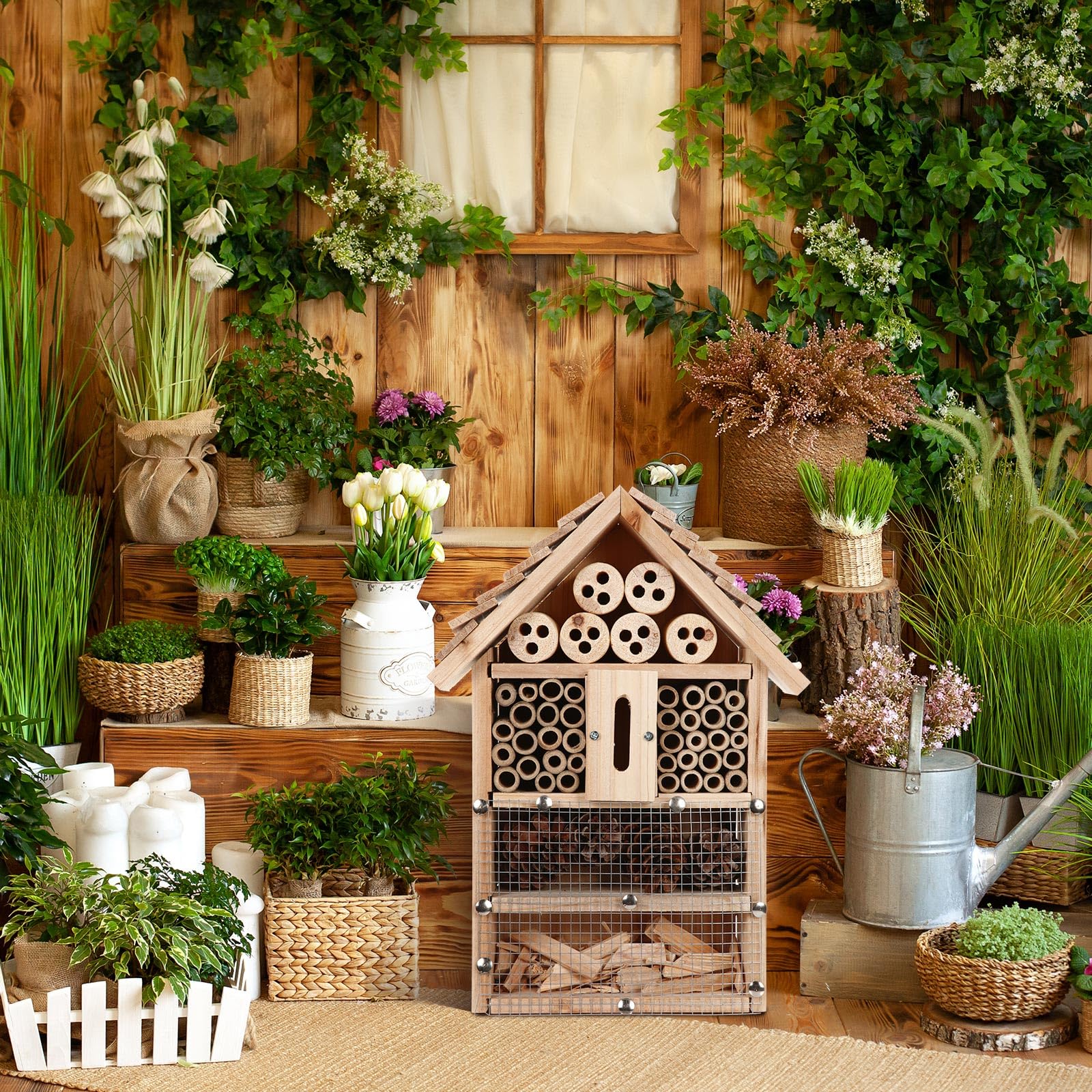 RattanView layout of screws, glue, brushes and boxes demonstrating ready-to-build convenience