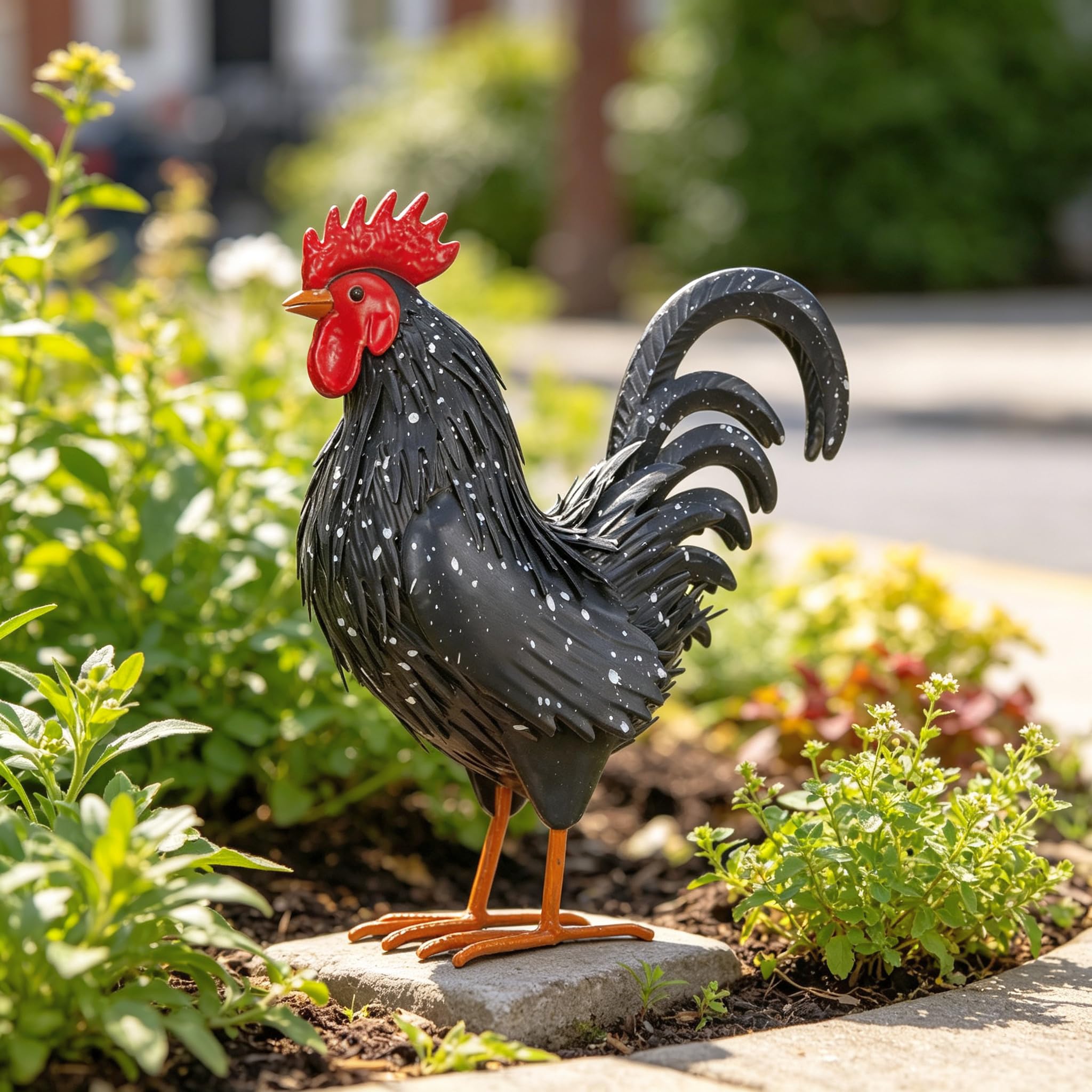 Ratuor rooster front view showing full silhouette and curb appeal
