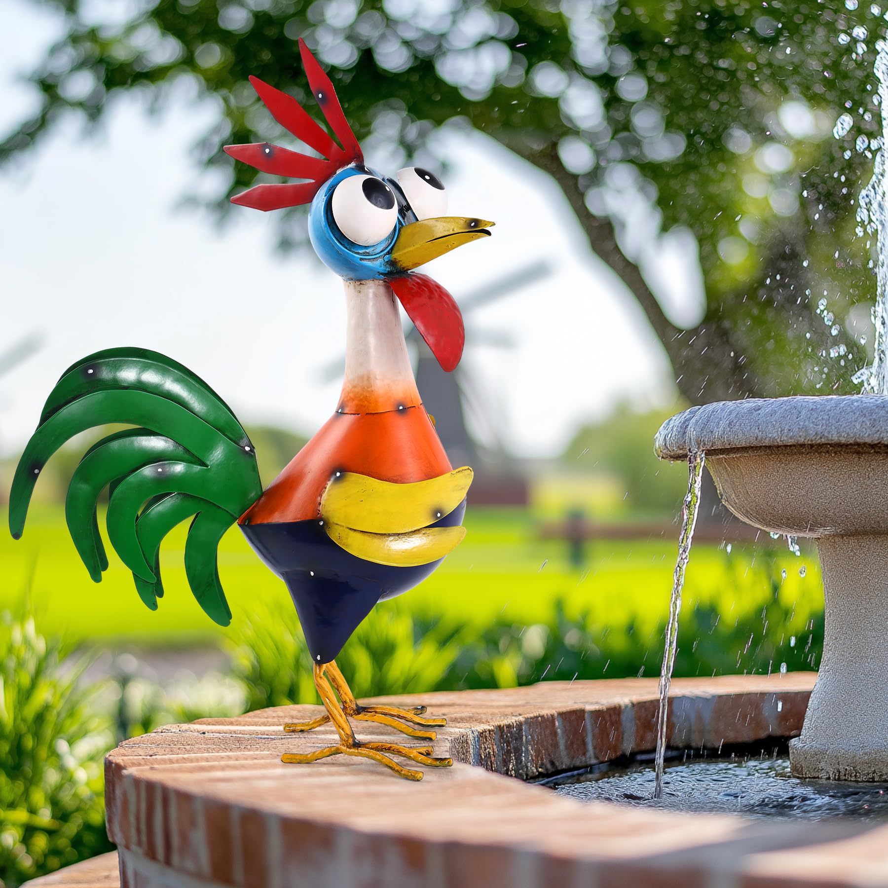 Ratuor displayed on a porch creating welcoming outdoor home décor interest