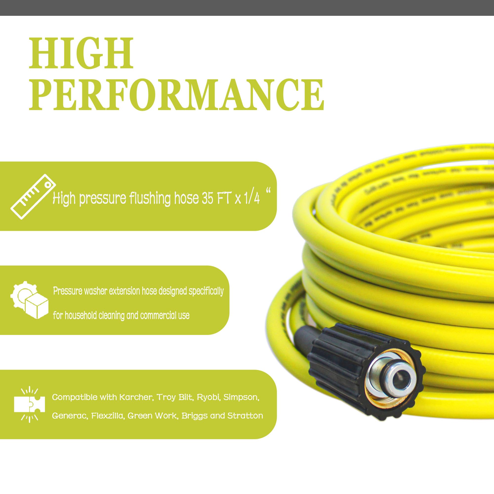 Rawolp hose length comparison with person demonstrating 35 foot reach