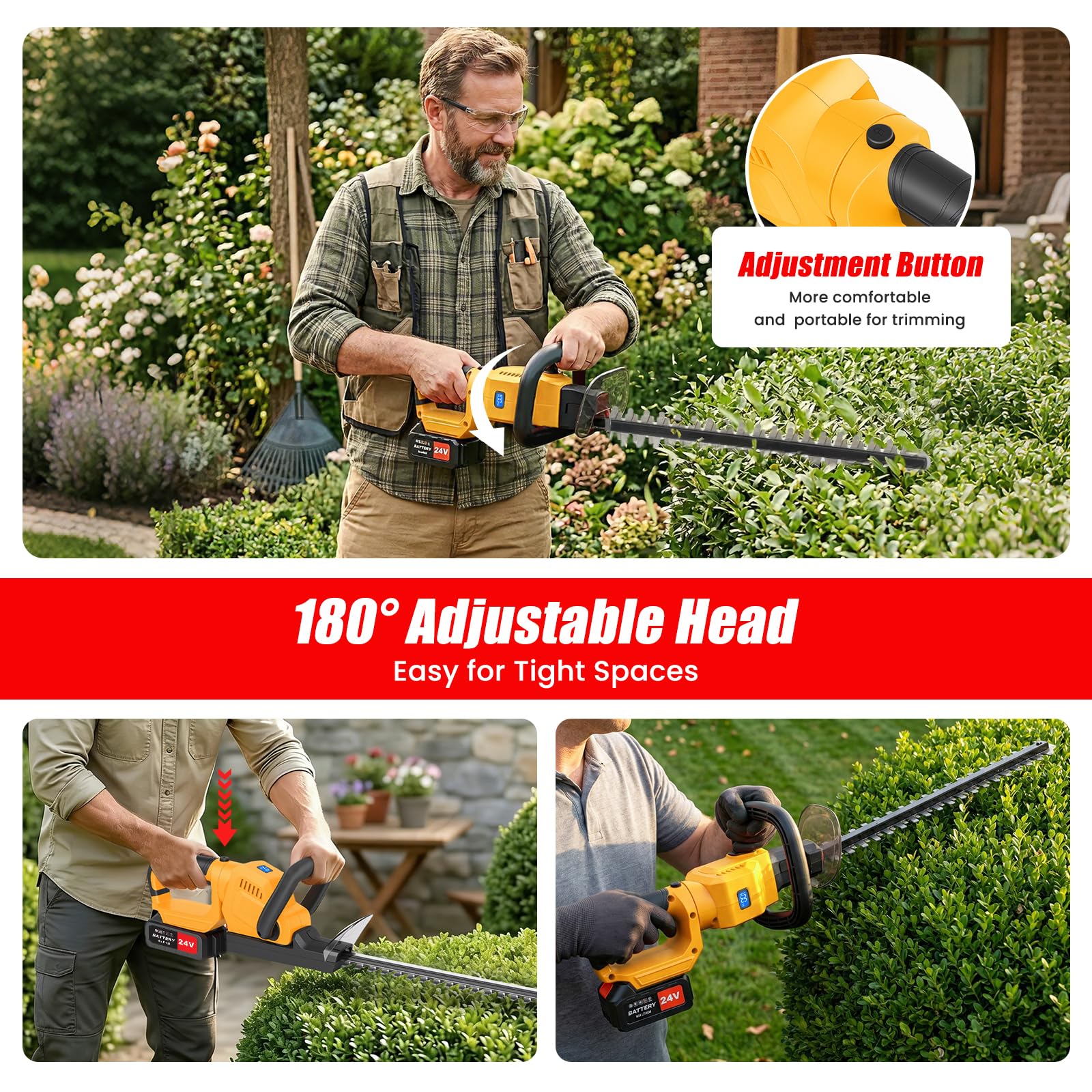 RAXONE ergonomic anti-slip handle for comfortable controlled trimming