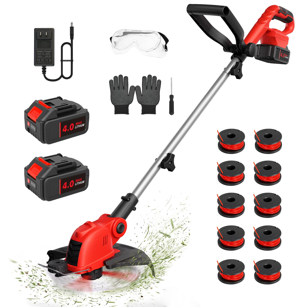 RAXONE front angled trimmer showing ergonomic handle and balance