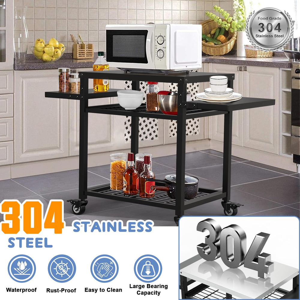 RAXSINYER cart in use beside grill showing convenient reach benefit