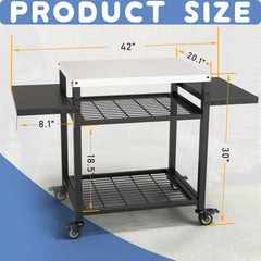 RAXSINYER three-shelf detail showing tiered storage for organized prep