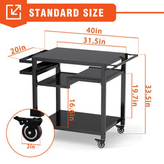 RAXSINYER top surface close-up showing durable tabletop, gives stable prep area