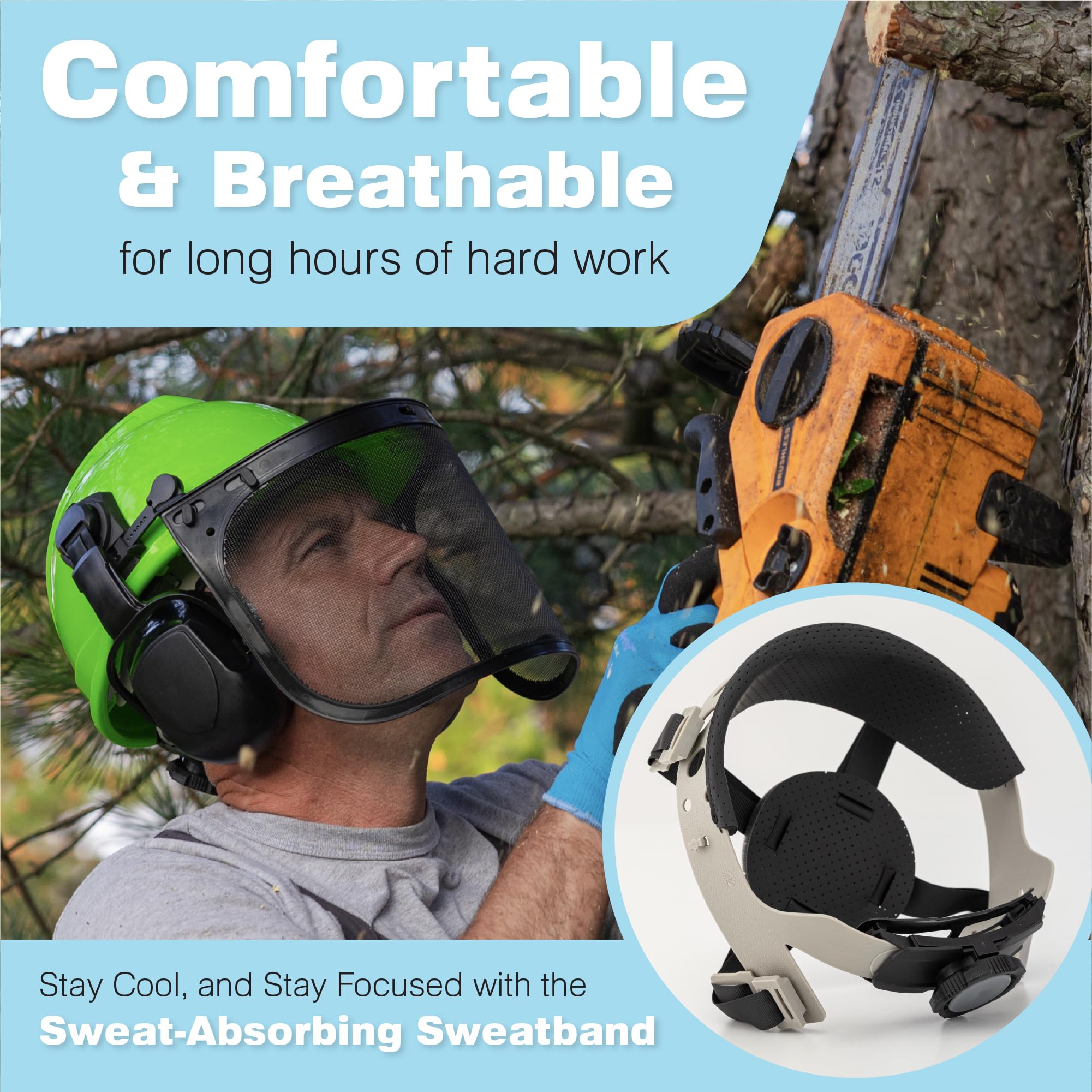 Raxwell helmet in field lifestyle shot showing practical on-site protection