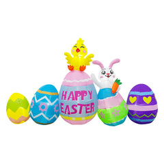 Raymall front view of bunny and eggs showing festive curb appeal