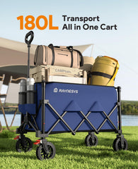 Raynesys folded compact wagon in trunk highlighting easy storage