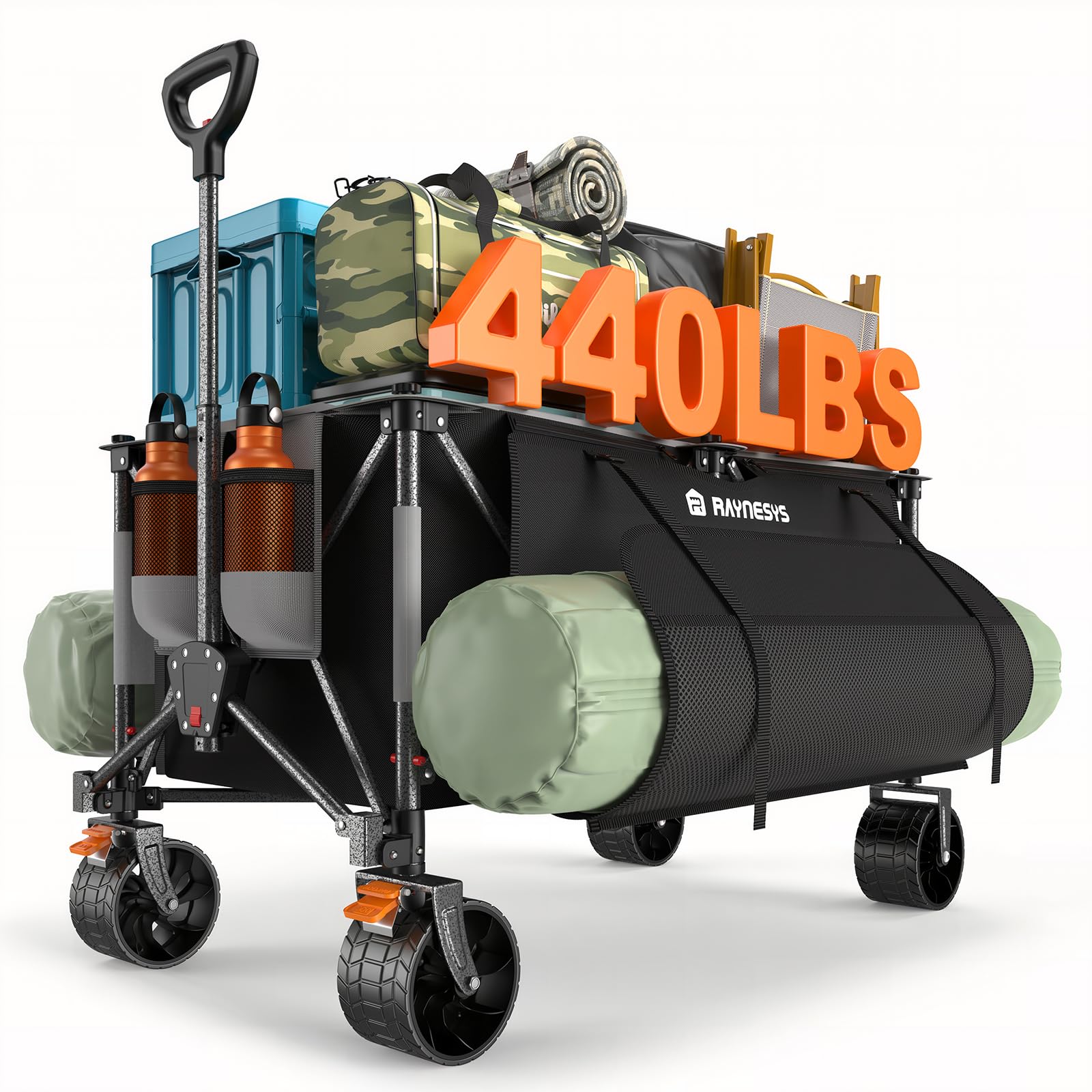 Raynesys front profile wagon showing roomy cargo for easy transport