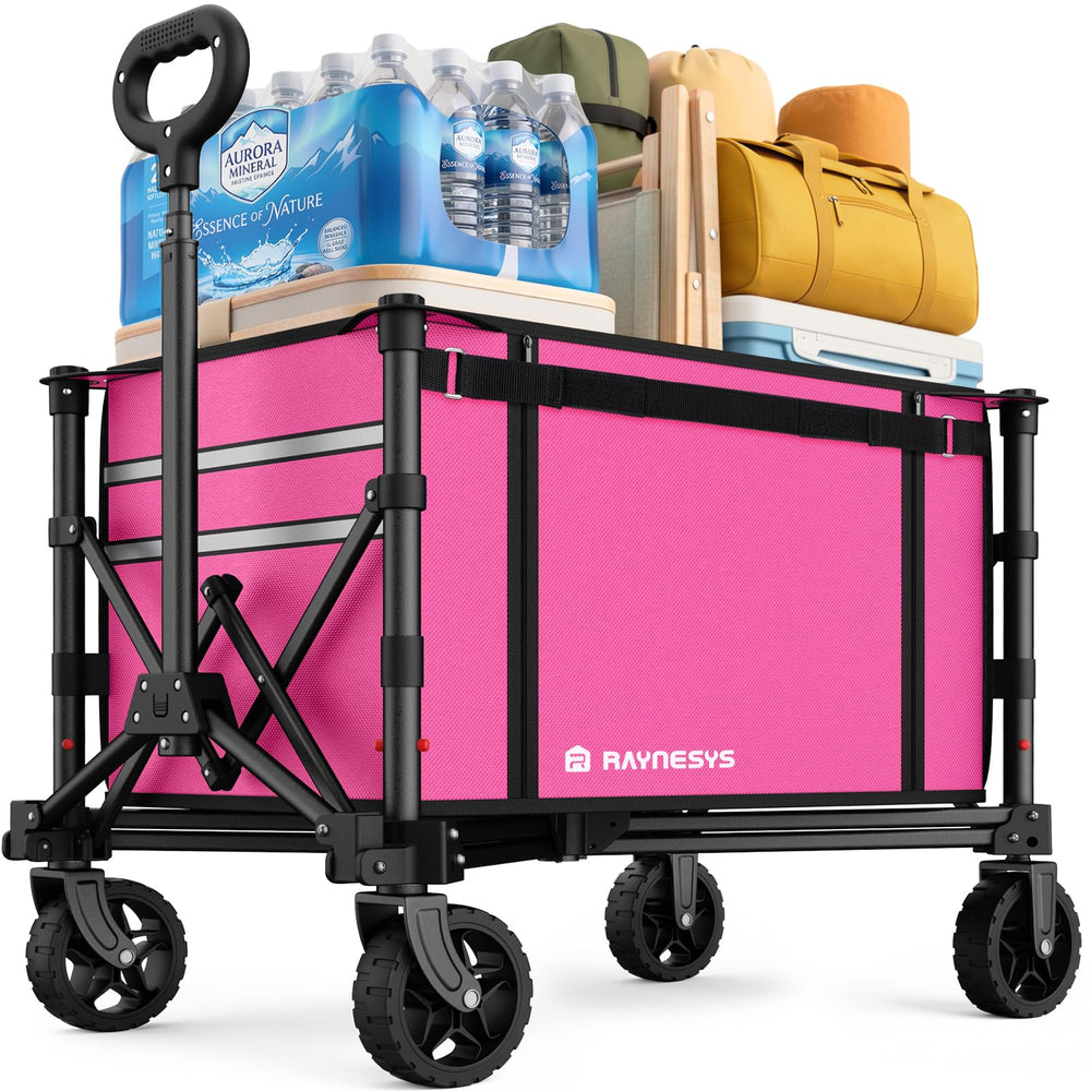 Raynesys front view folded wagon shows compact storage and easy transport